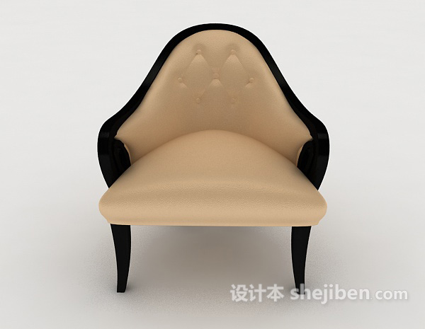 现代风格个性简约木质家具椅3d模型下载