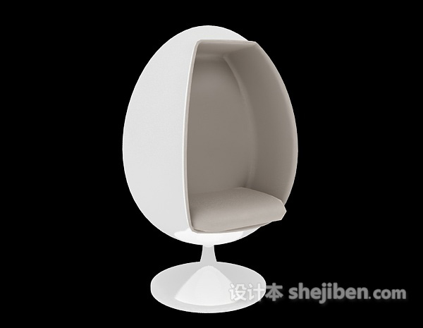 简单蛋椅3d模型下载