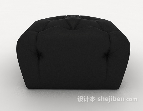 设计本个性黑色沙发凳子3d模型下载