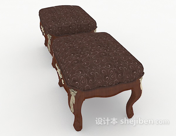 设计本欧式沙发凳子3d模型下载