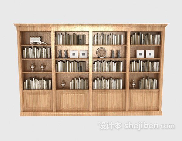 现代实木大书柜