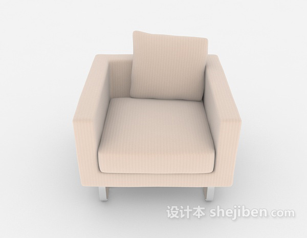 现代风格白色方形沙发3d模型下载