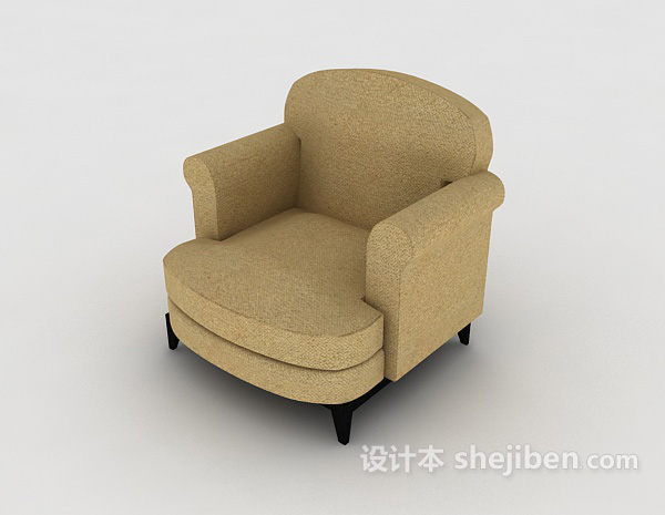 简约休闲单人沙发3d模型下载