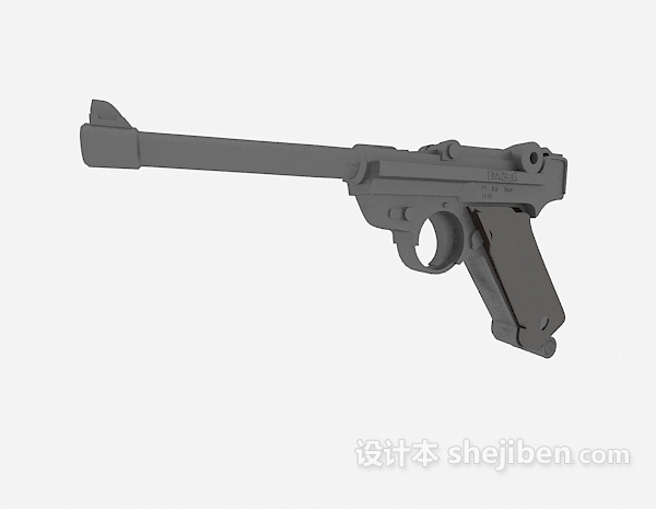 免费简单冲锋枪3d模型下载