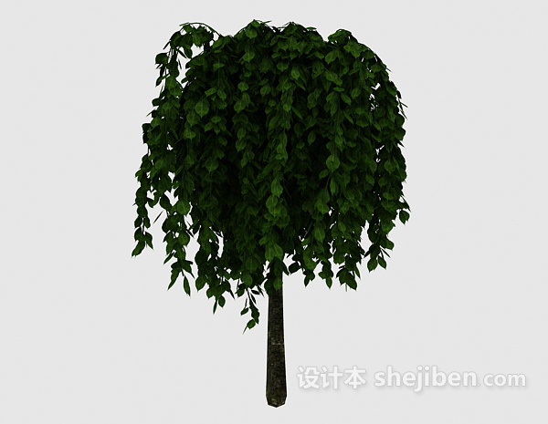 免费茂密绿树3d模型下载
