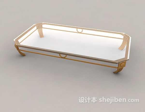 新中式玻璃茶几3d模型下载