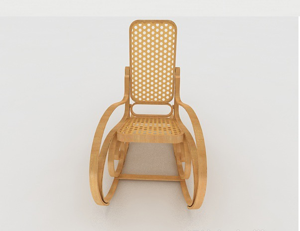 现代风格木质藤椅3d模型下载