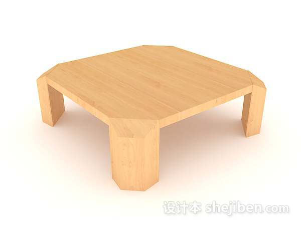 实木边几边桌3d模型下载