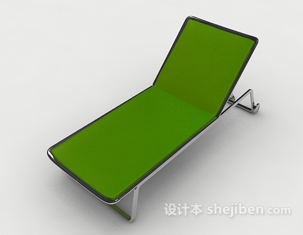 现代风格绿色躺椅3d模型下载
