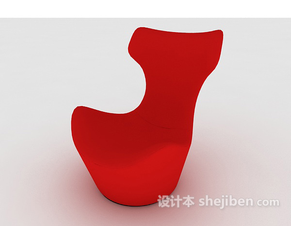 个性简约红色休闲椅