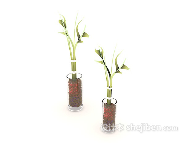 设计本室内植物摆设3d模型下载