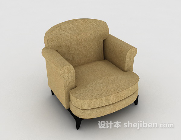 设计本简约休闲单人沙发3d模型下载