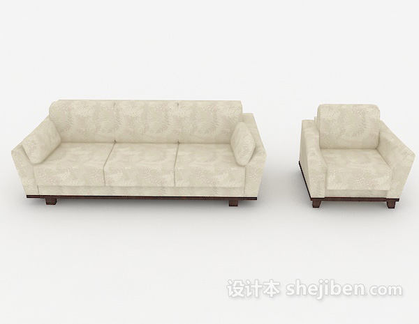 中式风格新中式简单家居沙发3d模型下载