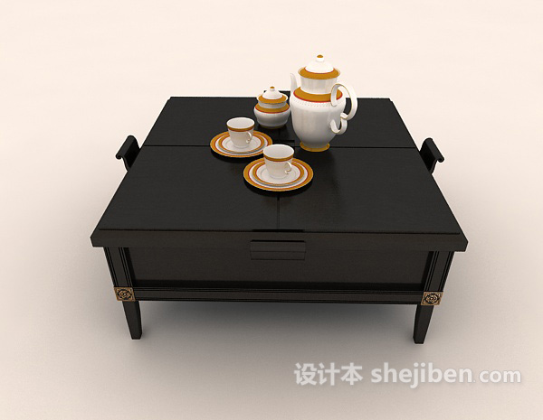 免费日式餐桌3d模型下载