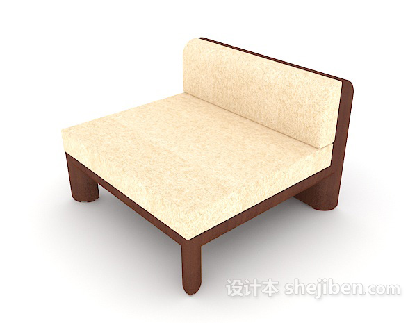设计本新中式简单休闲椅3d模型下载