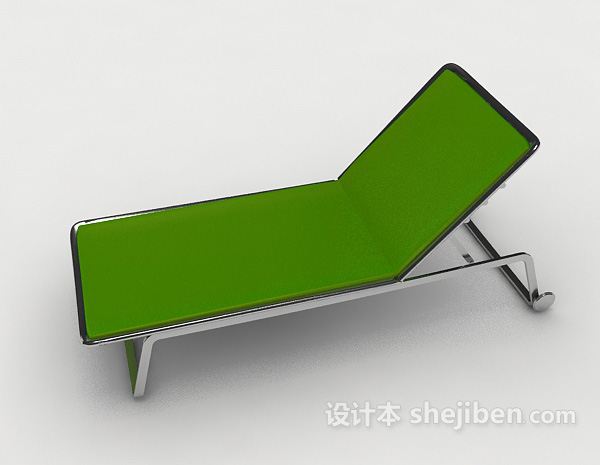 免费绿色躺椅3d模型下载
