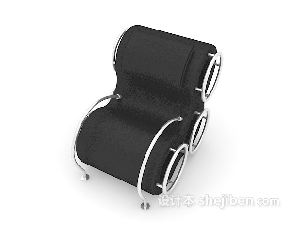 设计本黑色个性沙发3d模型下载