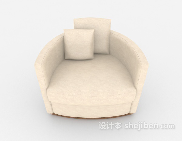 现代风格简单风格单人沙发3d模型下载