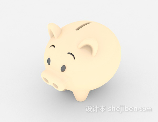设计本小猪储蓄罐3d模型下载