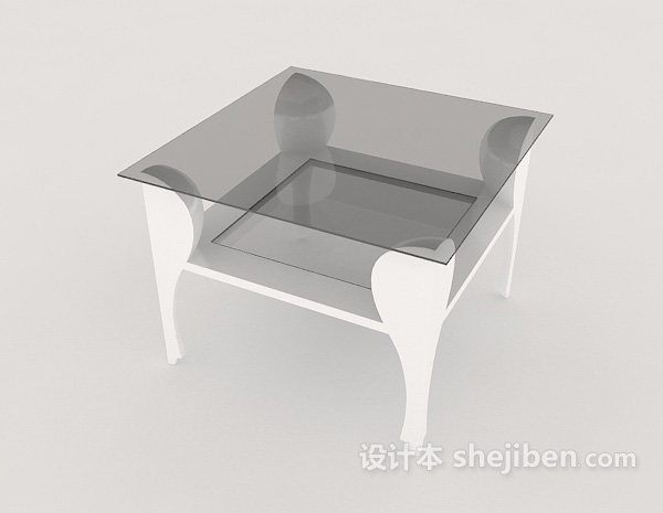 免费玻璃边桌3d模型下载