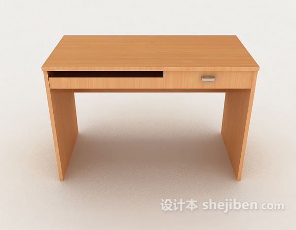 现代风格简单木质书桌3d模型下载