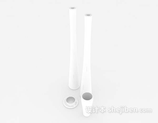 设计本白色陶瓷工艺品3d模型下载