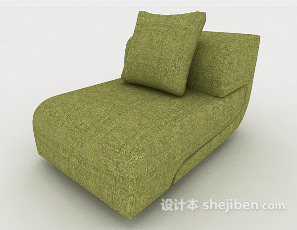 免费绿色现代懒人沙发3d模型下载
