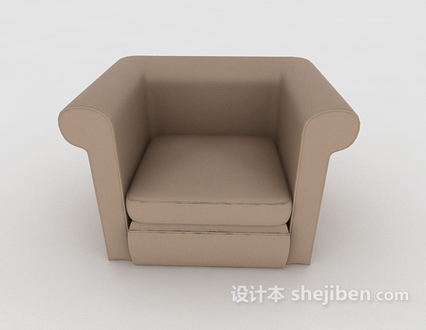 免费居家简单单人沙发3d模型下载