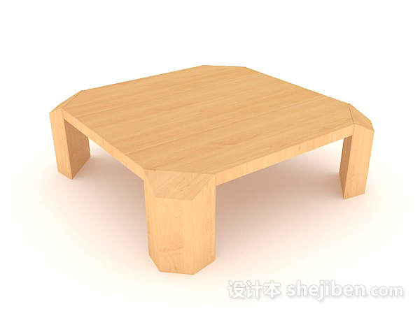 设计本实木边几边桌3d模型下载
