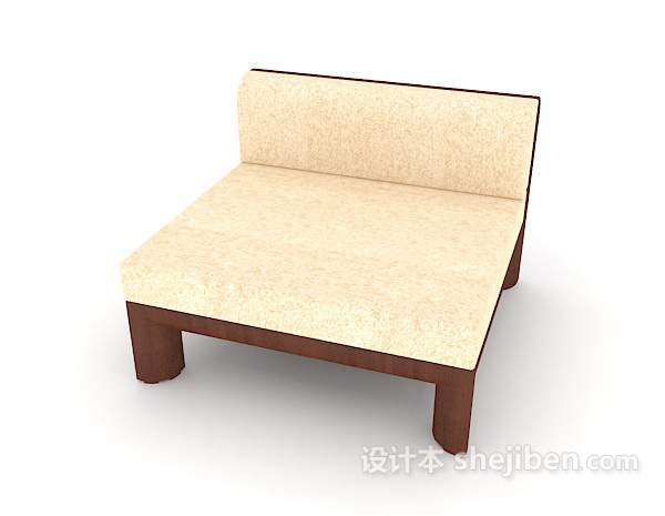 免费新中式简单休闲椅3d模型下载