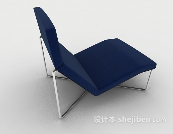 设计本简单蓝色休闲椅3d模型下载