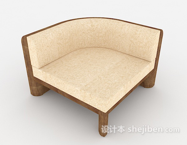 个性简约木质单人沙发