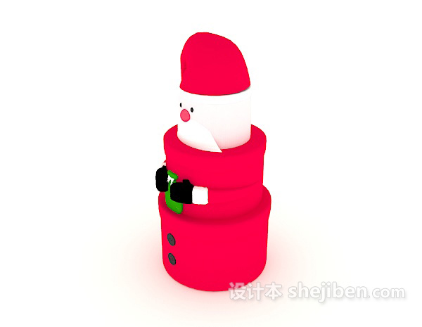 现代风格圣诞老公公摆设品3d模型下载