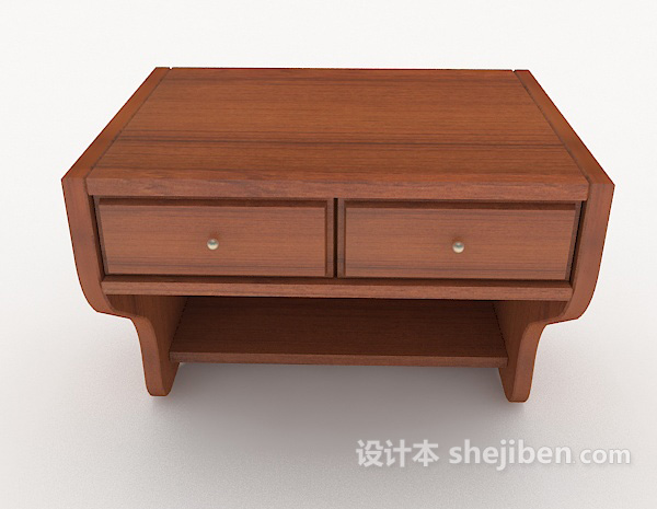 中式风格简单梳妆桌3d模型下载