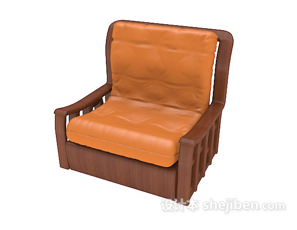 中式风格简单家居新中式沙发3d模型下载