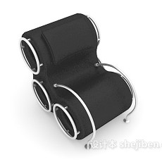 黑色个性沙发3d模型下载