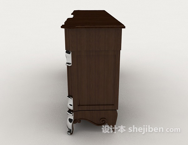 设计本新中式花边书桌3d模型下载