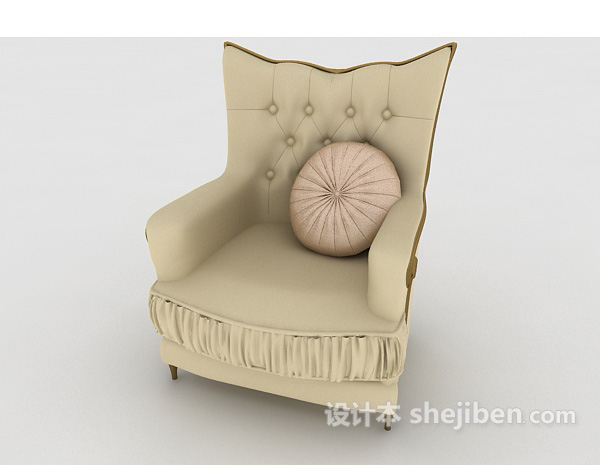 免费欧式简约沙发椅子3d模型下载