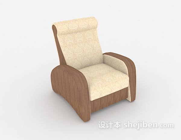 木质简约休闲单人沙发