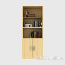 简单书柜3d模型下载