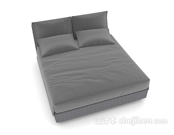 灰色简单床