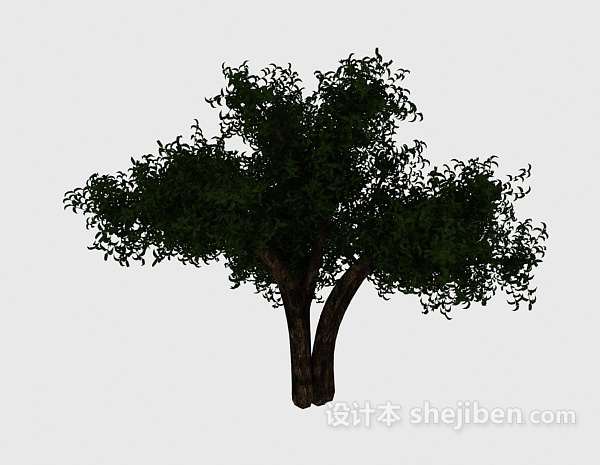 现代风格个性大树3d模型下载
