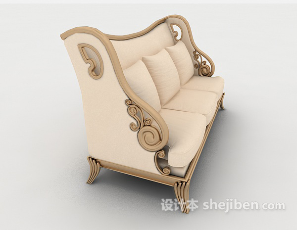 设计本高档欧式风格家居沙发3d模型下载