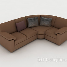 家居简单多人沙发3d模型下载