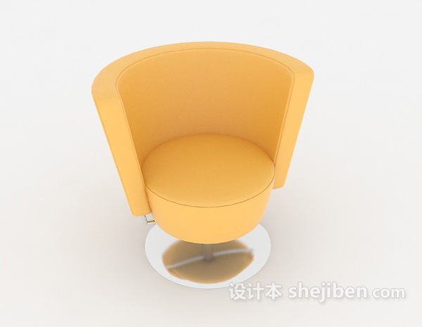 现代风格简约橙色休闲椅子3d模型下载