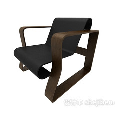 简单原木休闲椅3d模型下载
