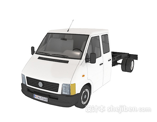 现代风格小货车3d模型下载
