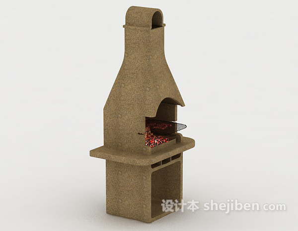 设计本石材烤架3d模型下载