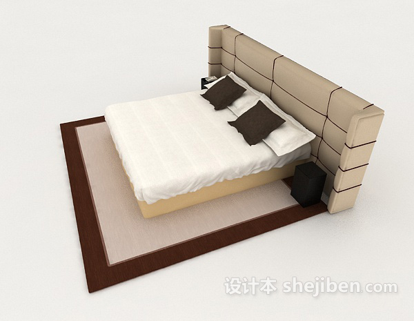 设计本简单家居床3d模型下载