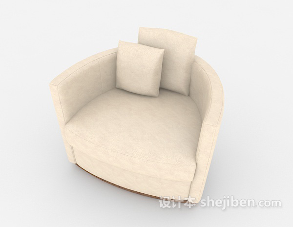 免费简单风格单人沙发3d模型下载